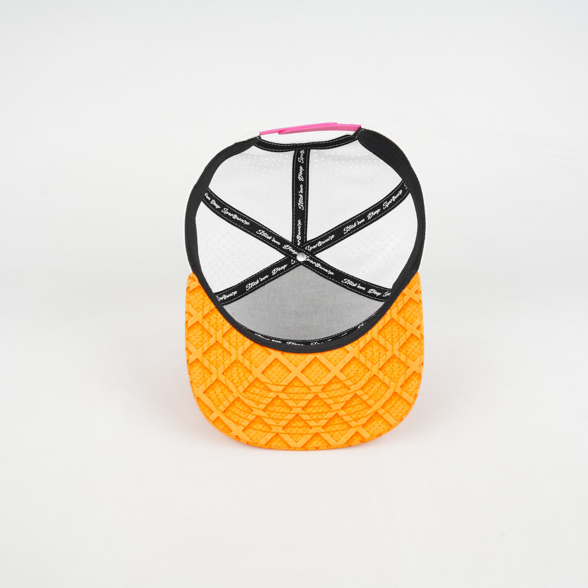 Multicolor, Aqua & Pink Sweet Treat Flat Bill Snapback – White Back