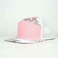 pink front with palms and off white back