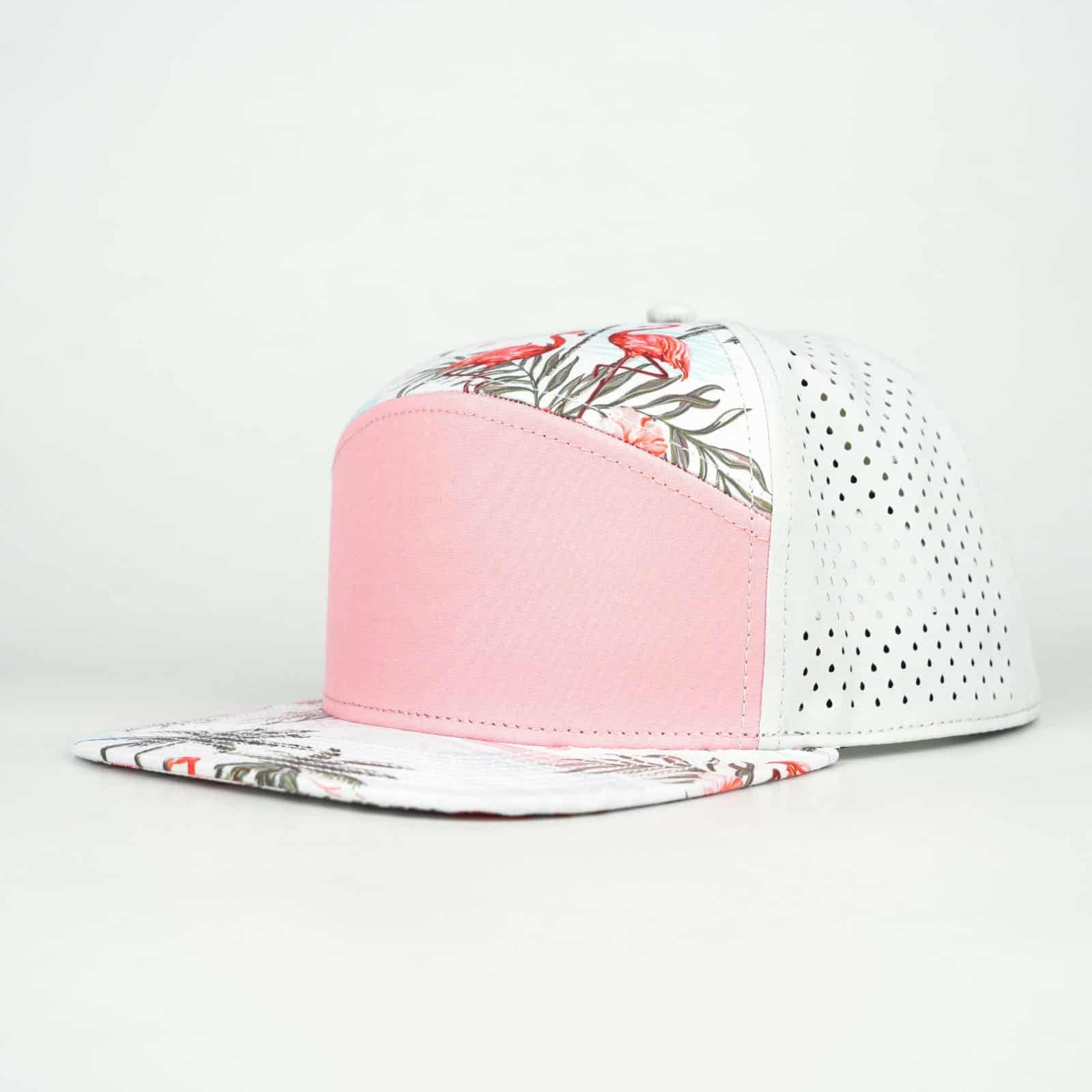 pink front with palms and off white back