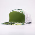 green front with palm trees and white back