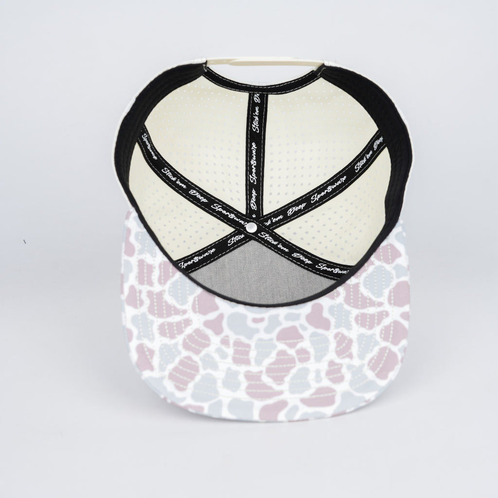 white front with slate and brown camo and light yellow back