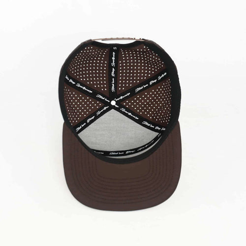 Stick'em Deep Cork-Front & Dark Brown Solid Flat Bill Snapback – Dark Brown Back — back view
