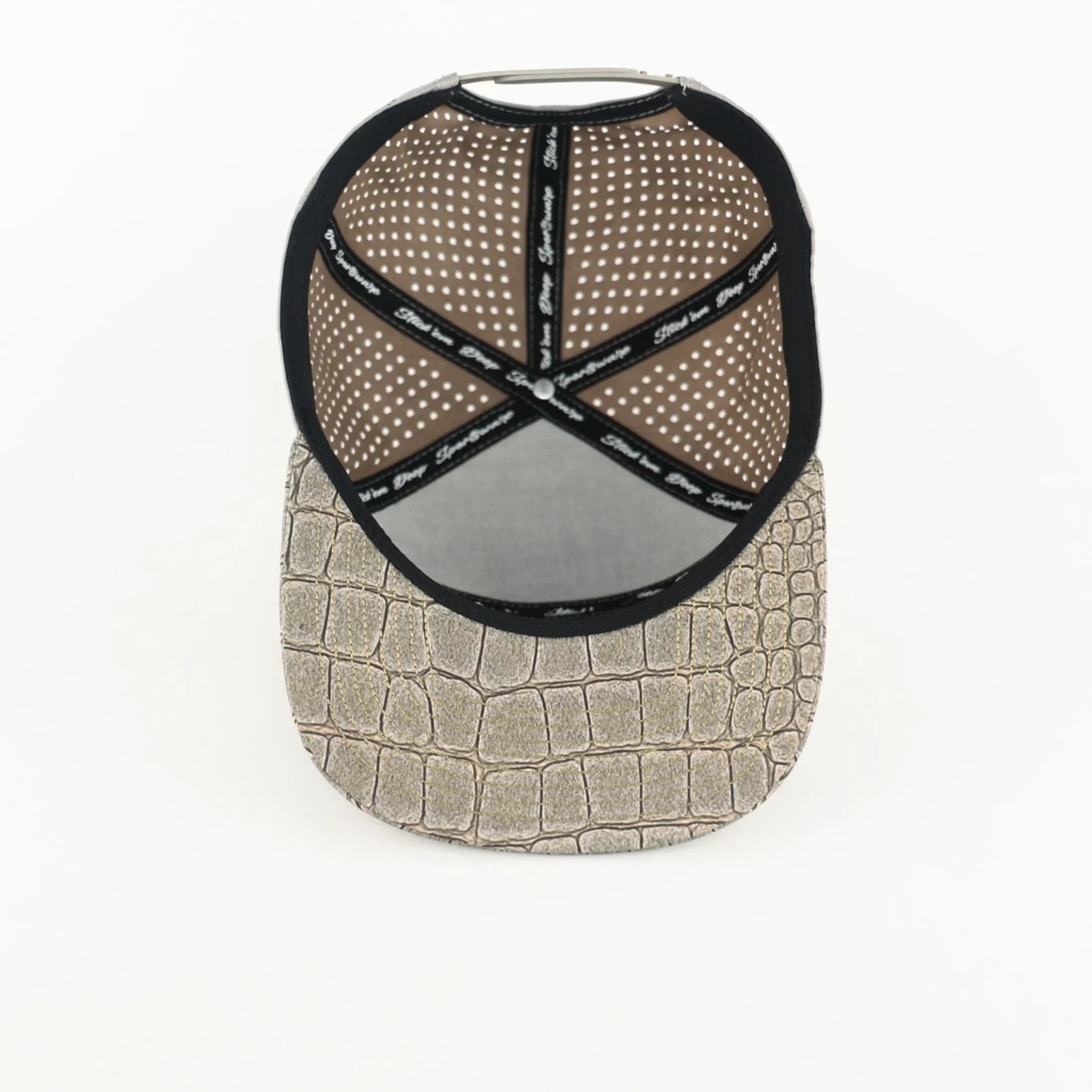Stick'em Deep Gray Animal Print Flat Bill Snapback – Gray Back — back view