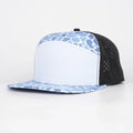 Stick'em Deep Light Blue Duck Camo Flat Bill Snapback – Black Back — front view