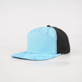 Stick'em Deep Baby Blue Topographic Flat Bill Snapback – Black Back — front view