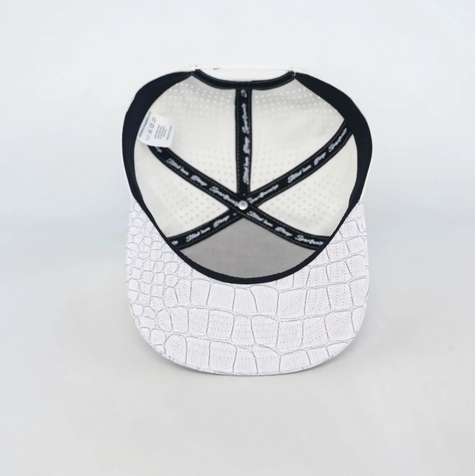 Stick'em Deep Light Milk Animal Print Flat Bill Snapback – Light Milk Back — back view